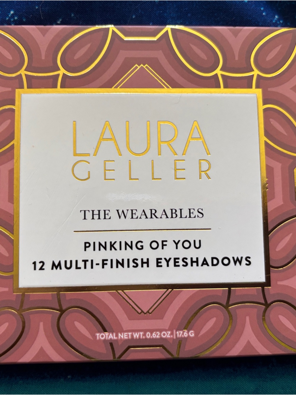 Laura Geller Pink Geometric Eyeshadow Palette with Gold Accents
